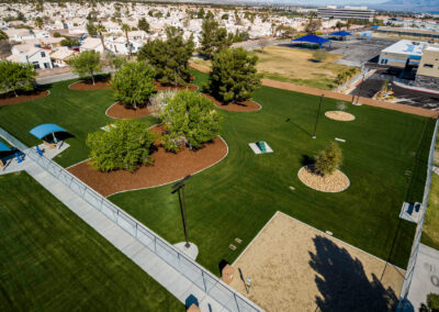 fresh landscape construction done at woofter family park in las vegas