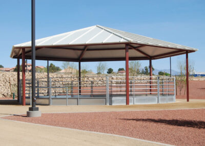 horse pavilion for riding horses at lone mountain park