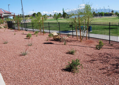 riding trail path side landscaping done by black canyon construction in las vegas