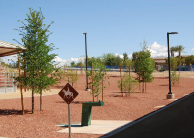 new landscaping at Lone Mountain Equestrian Park