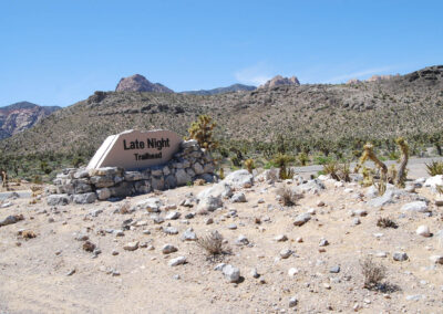 late night trailhead Nevada native vegetation