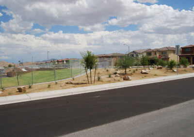 trees shrubs and decorative rock Blackhurst Chartan Elementary School