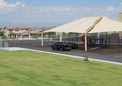 black canyon construction truck on the job at Blackhurst Chartan Elementary School las vegas