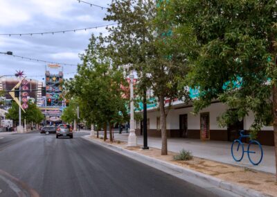 roadside landscaping streetscape Fremont street and 6th street las vegas nevada