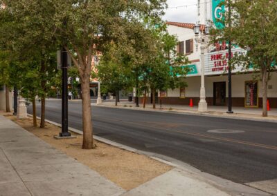 new trees and landscaping Fremont street las vegas