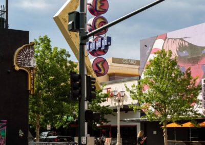 new construction black canyon Fremont street las vegas sign