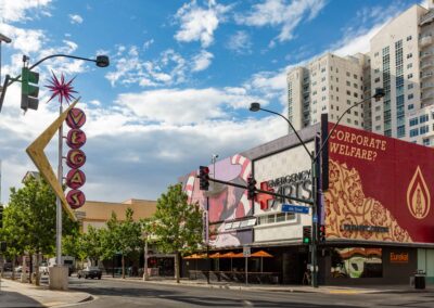 6th street and Fremont street Nevada las vegas emergency arts new renovation