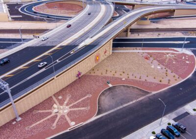 Overhead Shot Harmon Interchange Las Vegas Nevada