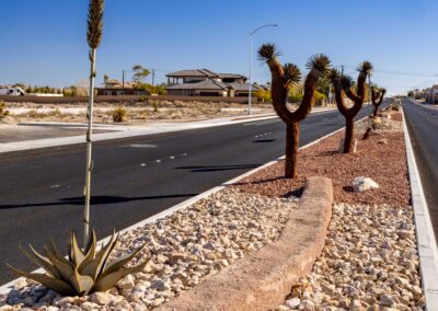 W Lone Mountain Rd & N Fort Apache Rd Las Vegas Nevada Decorative Metal Succulent and Cactus