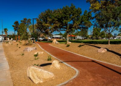 Paradise Vista Park Decorative Rocks and Bushes