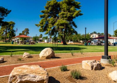 Paradise Vista Park Trees and Pathway Las Vegas