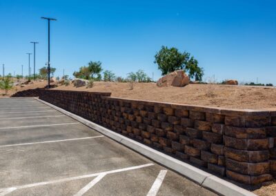 Parking Lot Brick Laying and landscaping at Secta High School